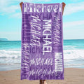 JML Personalized Beach Towel with Name, Custom Beach Towel with Name, Customized Microfiber Pool Towel, Quick Dry & Absorbent Swim Towel for Adult,Anniversary, Birthday, Summer Holiday,Vacation by JML