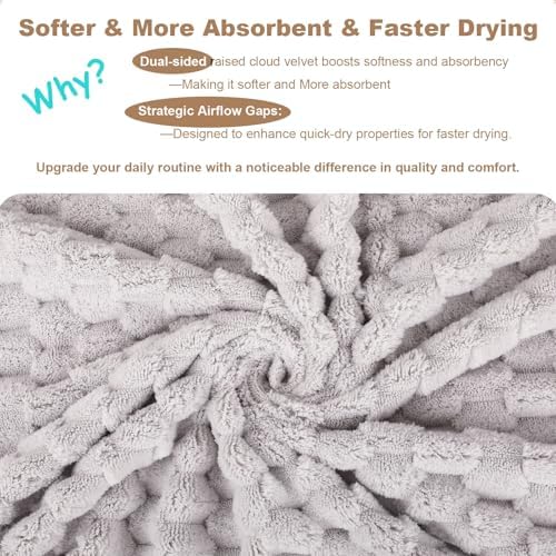 Super Soft Microfiber Hair Towels 3-Pack Lage Size (24x42 inch) for Women - Image 3