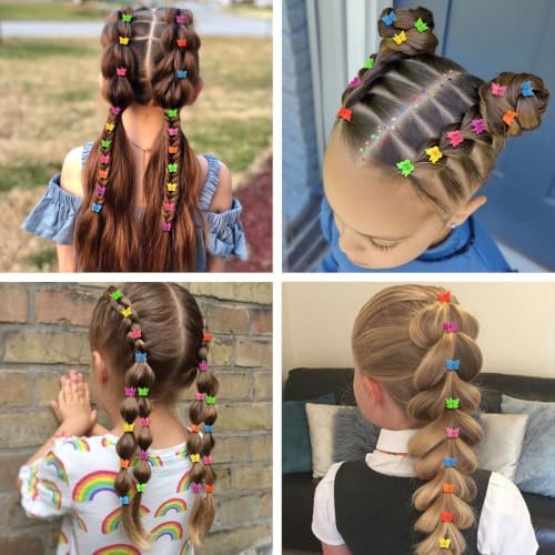 Mini Butterfly Hair Clips, Y2K 90s 50pcs Hair Accessories (Bright Color) - Image 7