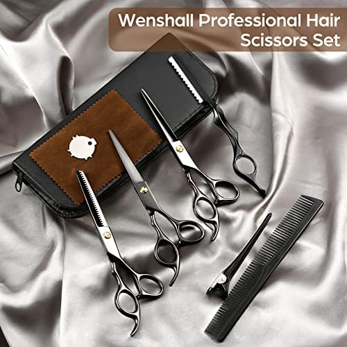 Wenshall Hair Cutting Scissors Professional 6.89 inch Barber Scissors Multifunctional Salon Thinning Scissors Straight Shears Tools for Mother Father Friends' Christmas Gift - Image 4