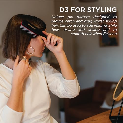 Denman D3 Original Curl Definer & Styler, Curly Hair Brush for Women & Men – 7 Row Detangling & Curl Defining Brush for Smooth Defined Curls - a precision Styling Brush for straight hair - Image 4