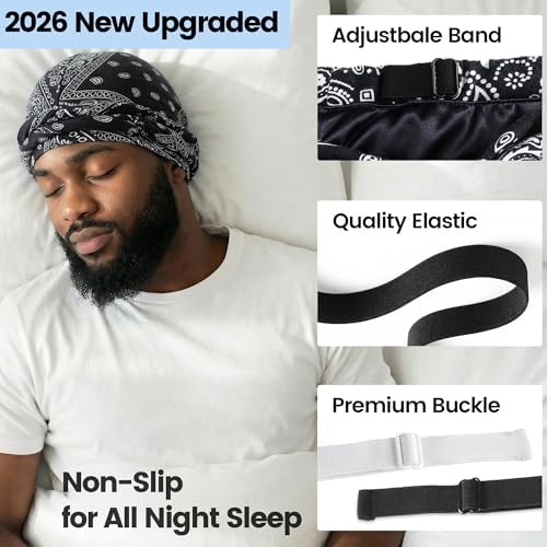 Ababalaya Upgraded Satin Lined Halo Turban Wave Cap - Image 2