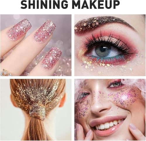 AROIC 40 Colors Body Glitter, Holographic Eyeshadow Sparkles Face Glitter - Image 6