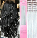 Hair Tinsel Clip in 12 Pcs Fairy Glitter Tinsel Hair Extensions for Kids by LEDIZE