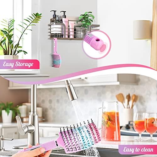 Bsisme Hair Brush, Curved Vented Detangling Brush for Faster Blow Drying - Image 5