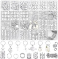 Lucomb 259 Pcs Hair Jewelry, Hair Accessories for Braids Silver Loc Jewelry for Hairs Dreadlocks Braid Jewelrys Hairs Cuffs Clips Dreadlock Accessories for Women's Loc Charms Rings Decoration by Lucomb