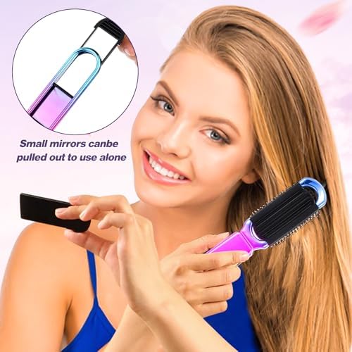 Small Travel Hair Brush for Women, Portable Folding Hairbrush - Image 5