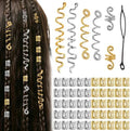 ROSYGLIMM 57Pcs Gold Silver Hair Jewelry for Braids Dreadlock Accessories by Unknown