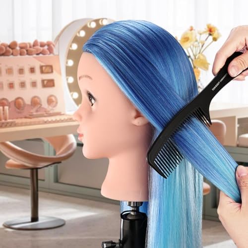Mannequin Head with Hair, TopDirect 29" Hair Mannequin Manikin Head Synthetic Hair Doll Practice Cosmetology Styling Hairdressing Training Braiding Heads with Clamp Holder and Tools - Image 4