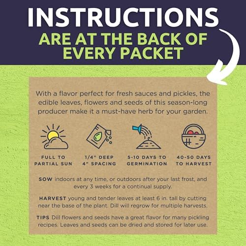 Organic Herb Seeds Variety Pack - 10 Individual Packs - 2026 Season - Basil, Cilantro, Dill, Thyme, Parsley and More! for Indoor & Outdoor Planting (Non-GMO, Certified Organic) - Image 5