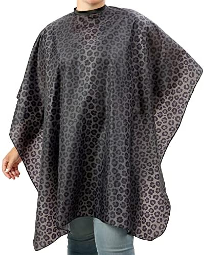 Waterproof Leopard Hairdresser Cape - Cheetah Hair Cutting and Shampoo Capes by PlumHill