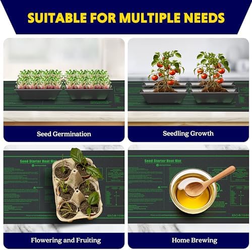 iPower Seedling Heat Mat Waterproof Durable Germination Station Warm Hydroponic Pad for Indoor Home Gardening Seed Starter - Image 6