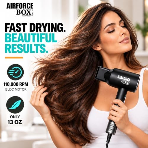 HeatSyncFusion Ionic Hair Dryer – Hair Blow Dryer with Fast-Drying Power – Includes Diffuser & Concentrator – Lightweight Ergonomic Design – Professional Styling Tools & Appliances - Image 2