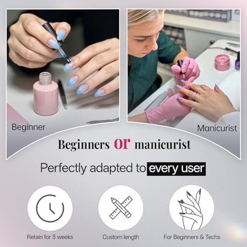 krofaue Almond Nail Tips 240pcs - Half Matte Short Press On Nails, 12 Sizes Pre-Shaped Extra Short Clear Tips for Full Cover Nail Extensions DIY - Image 6