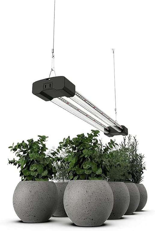 BoostGro LED Grow Light Full Spectrum Linkable 5000K Daylight + 660nm Red Indoor Plant Lighting Fixture (2 FT, Black) - Image 2