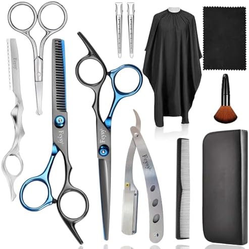 Fcysy Professional Barber Scissors Kit - Thinning Shears for Hair Cutting, Blending & Trimming, Wig Styling Scissors, Barber Accessories by Fcysy