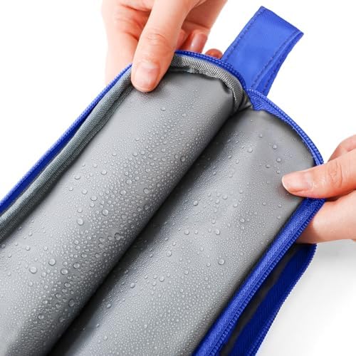Kids Toiletry Bag for Boys, Travel Toiletry Bag for Little Young Boys Waterproof Hanging Wash Bag Toddler Traveling Toiletries, Soccer Balls Blue - Image 5