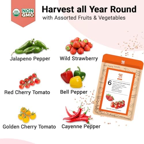 Strawberry Seed Pods for All Hydroponics Growing System, 8 Pods with 600+ Seeds of Cherry Tomato, Jalapeno Pepper, Cayenne Pepper, Strawberry and Bell Pepper - Image 3