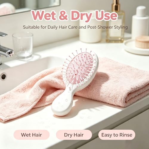 12 pcs Mini Hair Brush,Travel Detangling Brush - Image 4