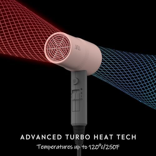 AINA Diffuser Hair Dryer Full-Featured Blow Dryer 110V/1600W(Misty Blush) - Image 4