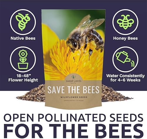 Bee Friendly Wildflower Seed Mix - Bulk 1/4 Pound Bag - Over 30,000 Open Pollinated Seeds - 100% Pure Live Seed - Save The Bees! - Image 6