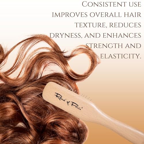 Wig Brush Detangling Comb for Synthetic Fibers Wooden Hair Brush for Wigs - Image 6