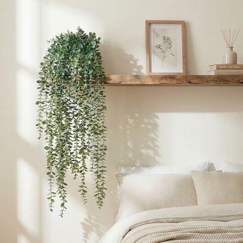 6 Pack Artificial Eucalyptus Hanging Plants 21.65 in Trailing Vine - Image 6