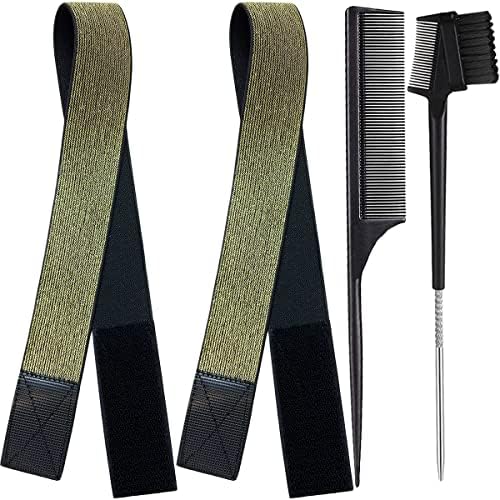 Elastic Bands for Wig Grip - Lace Melting Edge Wrap, Adjustable Magic Buckle to Lay Edges, 2 Pcs Wig Accessories by XConstellation