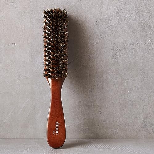 Diane Premium 100% Boar Bristle Styling Brush for Men and Barbers – Medium Bristles for Thick Coarse Hair – Use for Detangling, Smoothing, Wave Styles, Soft on Scalp, Restore Shine and Texture - Image 3