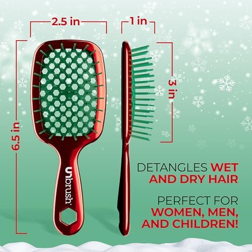 UNbrush Mini Holiday Hair Brush for Pain-Free Brushing On All Wet/Dry Hair Types - Image 7