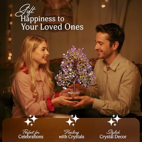 YATSKIA Amethyst Crystal Tree, Birthday Gifts for Women, Mom & Sister, Handmade Crystal Tree of Life, Boho Home, Room & Office Desk Decor, Housewarming Gift - Image 5