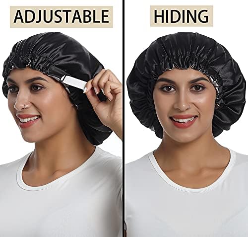 Satin Bonnet Silk Sleep Cap,Hair Bonnet for Braids Curly Hair - Image 4