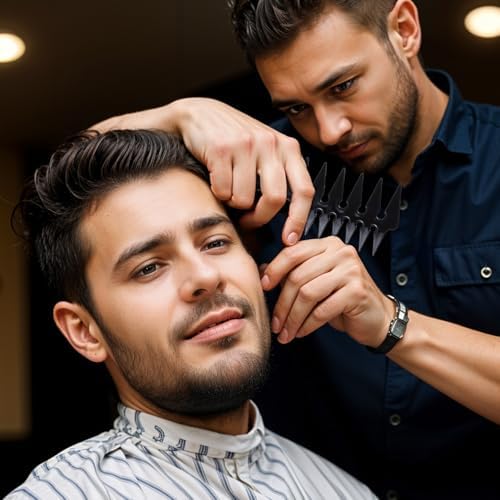 Hair Wide Tooth Comb - Double Sided Detangling Comb for Men's Hairstyling - Image 6