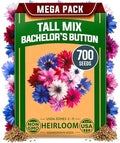 HOME GROWN Bachelor Button Tall Mix 700+ Flower Seeds Centaurea cyanus by HOMEGROWN