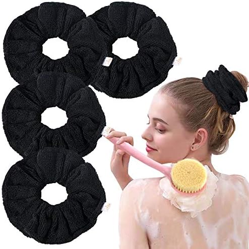 Ivyu Microfiber Hair Drying Scrunchies Towel Fiber Large Big Scrunchie for Curl Hair for Shower Wet Anti Frizz Hair Products Absorbent Fast Terry Cloth Sleep Scrunchy by Ivyu