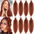 8 Packs Copper Red Pre-Separated Springy Afro Twist Hair Suitable for Damaged Soft Locs Ginger Marley Twist Braiding for Black Women (350#, 18 Inch (Pack of 8)) by Celie
