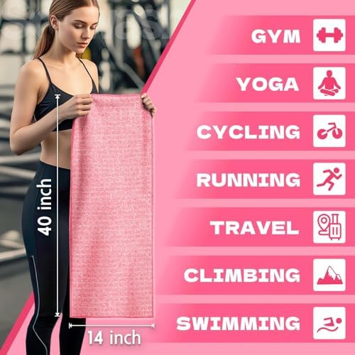 Microfiber Gym Towels for Showering Working Out Quick Dry Negative ions Large Middle Small Sizes Lightweight Gym Towel for Men Women Tennis Sports Towels for Body Hot Yoga Fitness Essentials - Image 2