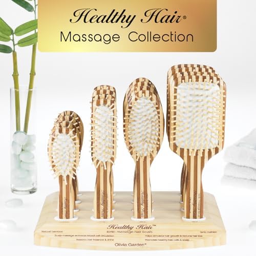 Olivia Garden Healthy Hair Eco-Friendly Bamboo Ionic Massage Hair Brush HH-4 (Paddle Large) - Image 6