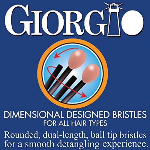 Giorgio Gentle Detangler Hair Brush - Dual Length Bristles for Men, Fine and Thick Hair, Scalp Massager, Travel Brush for Wet or Dry Hair - Image 6
