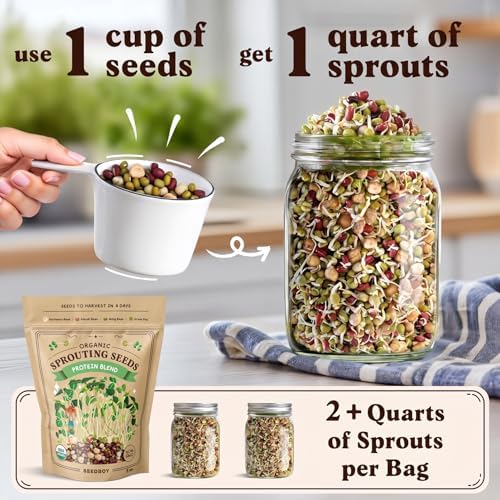 Seedboy Organic Non-GMO Sprouting Seeds (Protein Blend) - Image 2