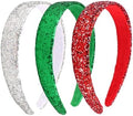 Headbands for Girls, 3 Pack Glitter Christmas Girls Headbands by Uintoon