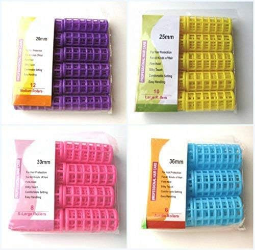 Kamay's Jumbo Hair Rollers Comb Curlers Clips Styling Rollers Hair Curls Wave Style Hairdressing Curlers Tools (Plastic Styling 36mm 1 1/2" 6PCS Random Clolor) - Image 5