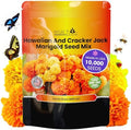 NatureZ Edge, Marigold Seeds for Planting Outdoors, 1 Ounce 10,000 Seed, Hawaiian and Cracker Jack Marigold Seeds, Made in USA, Companian Gardening Flower by NatureZEdge