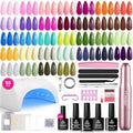 Beetles 55Pcs 32 Color Gel Nail Polish Kit with U V Light and Nail Drill by beetlesGelPolish