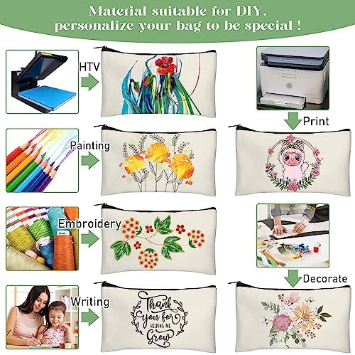 Legigo Blank Canvas Bags Zipper Pouch Makeup Bags Pencil Pouch Bulk - Image 6