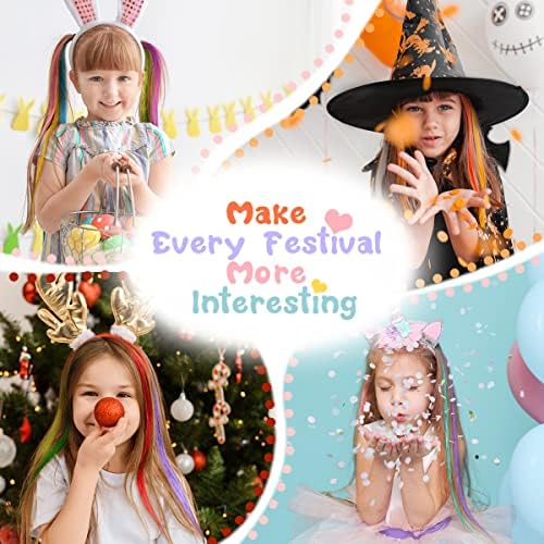 Dreamlover Colorful Crazy Hair Day Accessories for Girls, 24 Pieces - Image 5