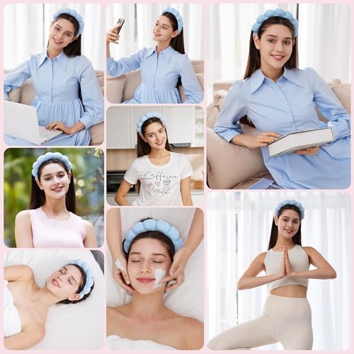 Ztomine Headbands for Women - Spa Headband and Wristband Set - Headband for Washing Face,Facial Mask,Makeup and Skin Care,Gifts for Women and Teen Girl Gifts Trendy Stuff - Image 4