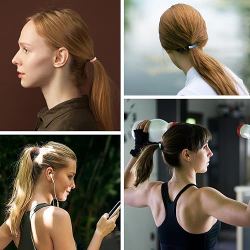 Kanprincess Nylon Hair Ties, 100PCS No-Damage Soft Bands for Women - Image 4