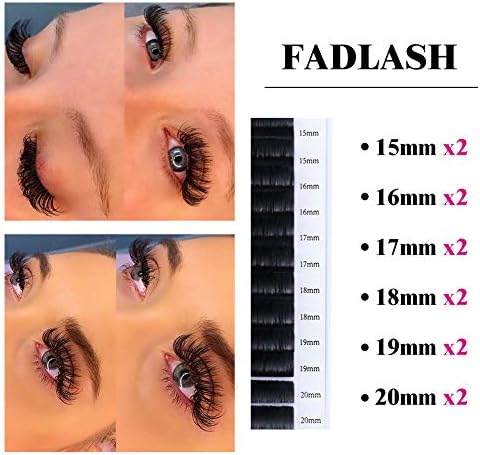 FADLASH Easy Fan Lash Extensions Volume Eyelash Extensions Mixed Tray 3D 4D 5D 6D 7D 10D Lash Extensions 0.07 Soft Self Fanning Volume Lashes Supplies Blooming Lashes (0.07-D, Mix 15-20mm) - Image 5