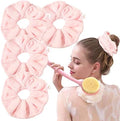 Ivyu Microfiber Hair Drying Scrunchies Towel Fiber - Buns Large Scrunchie for Curl Hair for Bed Shower Warp Wet Anti Frizz Hair Products Absorbent Fast Terry Cloth Scrunchy Gifts For Women Girls Pink by Ivyu